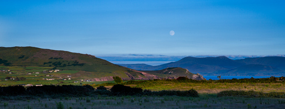 Moonrise over the Dingle Peninsula, Ireland